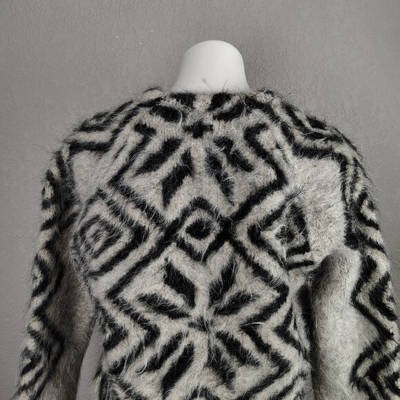 J.Crew Collection Snowflake V-Neck Brushed Alpaca Sweater Size XS/S - Picture 12 of 15